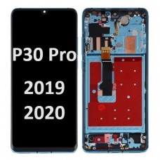 Huawei P30 Pro (2019) // P30 Pro New Edition (2020) with frame LCD touch screen (Original Service Pack) [AURORA Blue] H-300
